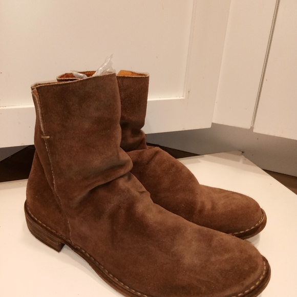 Fiorentini & Baker Men's Brown Suede Leather Side Zip Ankle Boots 10.5 Like New - Picture 3 of 7